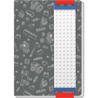 Книга для записей с закладкой LEGO, серый (96 листов, линейка) 51524L Книга для записей с закладкой LEGO, серый (96 листов, линейка) 51524L