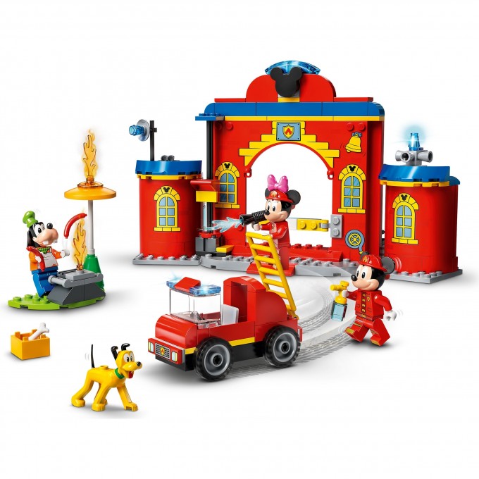 Конструктор LEGO CLASSIC "ПОЖАРНАЯ ЧАСТЬ И МАШИНА МИККИ И ЕГО ДРУЗЕЙ" 10776